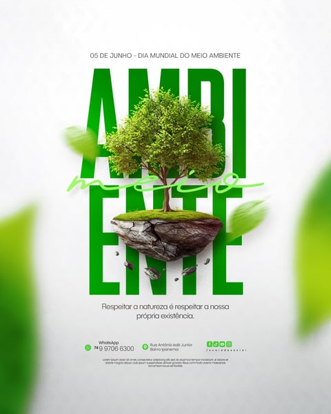 05 DE JUNHO - DIA MUNDIAL DO MEIO AMBIENTE SOCIAL MEDIA PSD EDITÁVEL