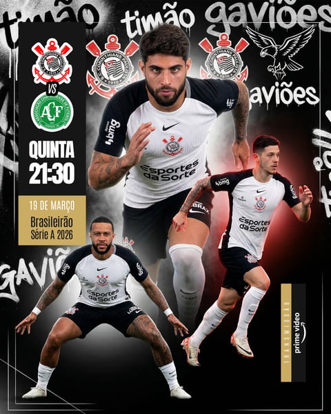 FLYER ESPORTIVO FUTEBOL BRASILEIRÃO CORINTHIANS VS CHAPECOENSE