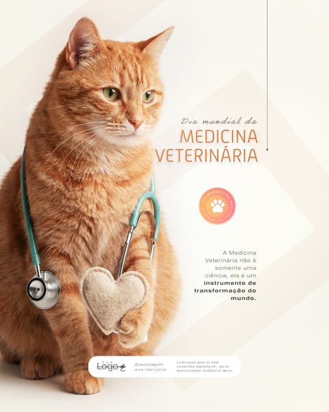 DIA MUNDIAL DA MEDICINA VETERINÁRIA SOCIAL MEDIA PSD EDITÁVEL 1