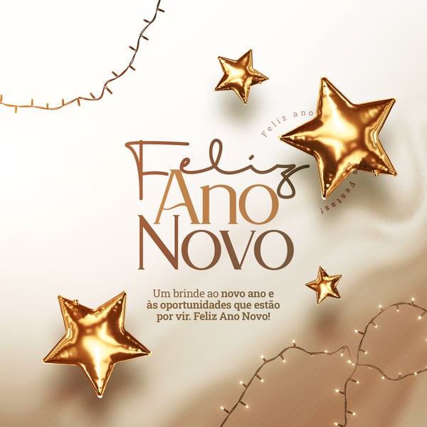 FELIZ ANO NOVO E RÉVEILLON 2025 TEMPLATE POST SOCIAL MEDIA PSD