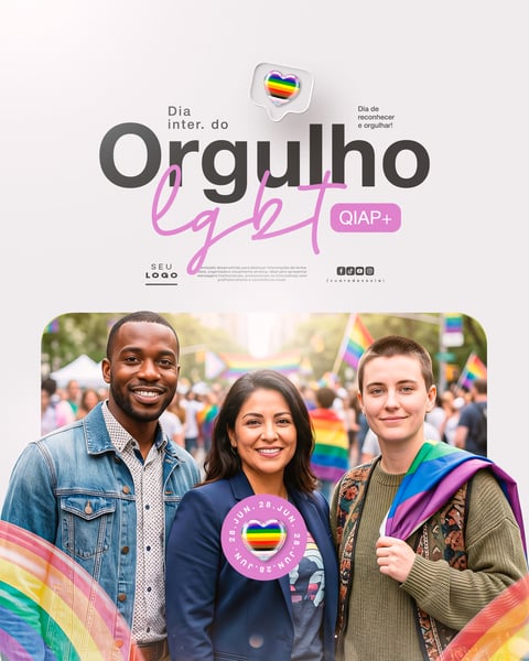 DIA INTERNACIONAL DO ORGULHO LGBT 28 DE JUNHO SOCIAL MEDIA PSD EDITÁVEL 1