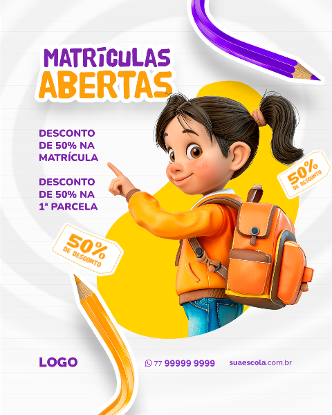 VOLTA AS AULAS: MATRÍCULAS ABERTAS 15