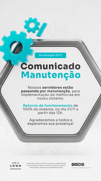 COMUNICADO AVISO STORY SOCIAL MEDIA PSD EDITÁVEL 14