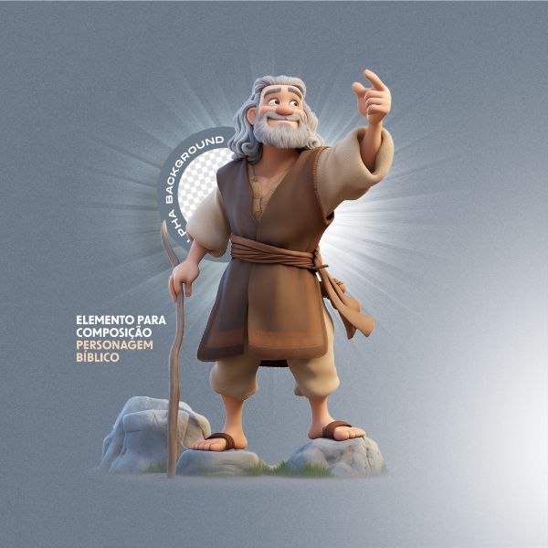 PERSONAGEM BÍBLICO PARA COMPOSIÇÃO - NOÉ APONTANDO