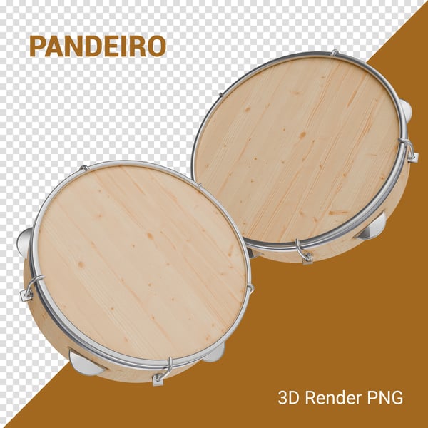 SLD PANDEIRO 3D RENDER PNG PARA COMPOSIÇÃO (5)