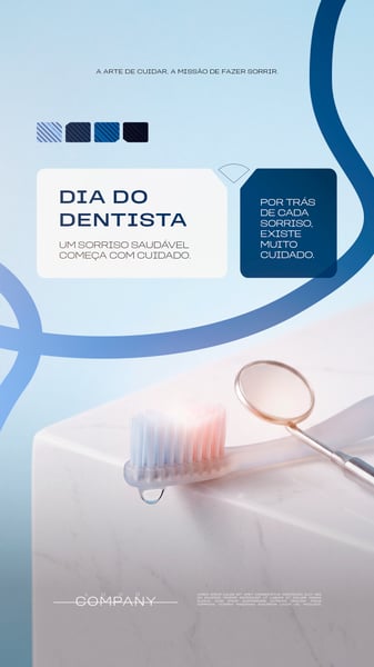 DIA DO DENTISTA SAÚDE BUCAL CUIDADOS SOCIAL MEDIA FLYER PSD EDITÁVEL STORY