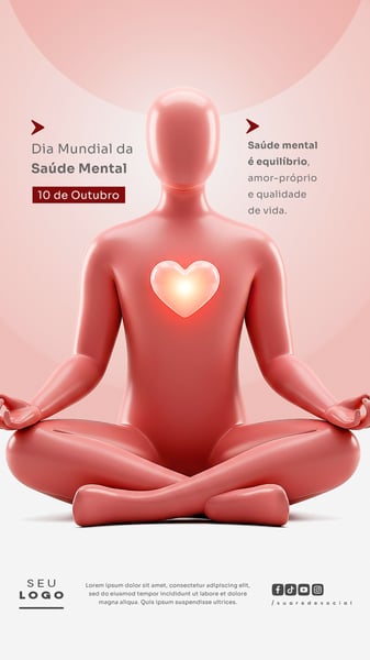 DIA MUNDIAL DA SAÚDE MENTAL 10 DE OUTUBRO STORY SOCIAL MEDIA PSD EDITÁVEL 4