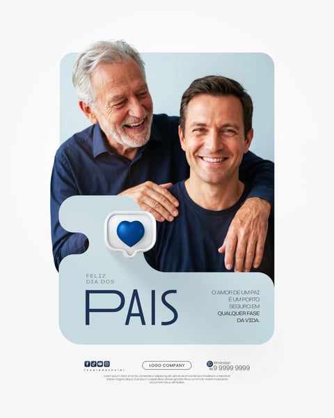 DIA DOS PAIS AMOR DE PAI SOCIAL MEDIA PSD EDITÁVEL 2
