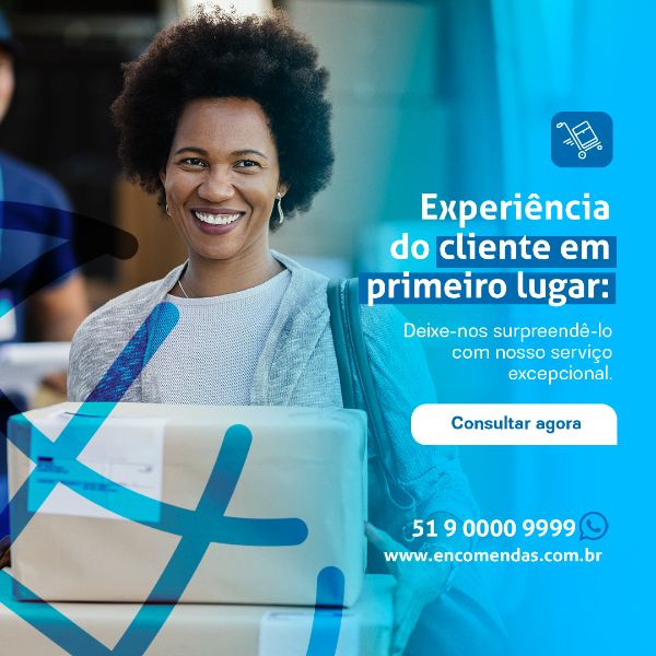 EXPERIÊNCIA DO CLIENTE SOCIAL MEDIA TRANSPORTADORA PSD EDITÁVEL