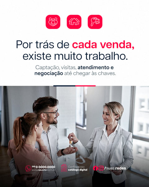 IMOBILIÁRIA SOCIAL MEDIA CADA VENDA PSD EDITÁVEL