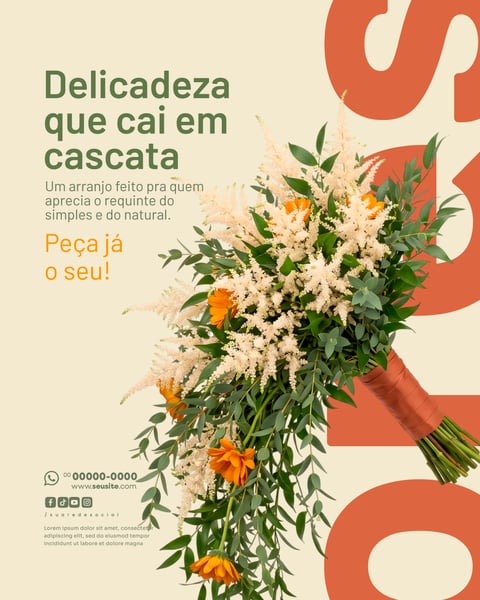 FLORICULTURA SOCIAL MEDIA PSD EDITÁVEL 2