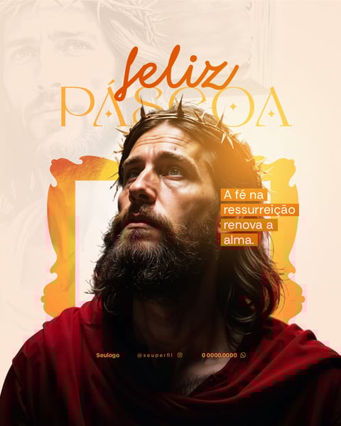 FELIZ PÁSCOA FLYER SOCIAL MEDIA PSD 8