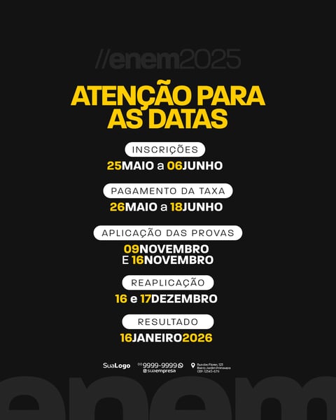 ENEM 2025 SOCIAL MEDIA PSD EDITÁVEL 4