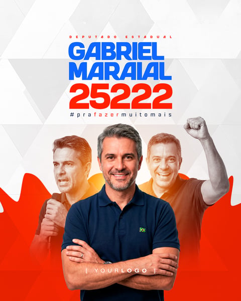 BANNER OFICIAL DE CANDIDATO DEPUTADO ESTADUAL PSD EDITÁVEL