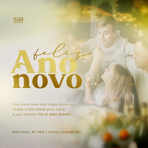 FLYER DE REDES SOCIAIS DE FELIZ ANO NOVO - PSD FEED