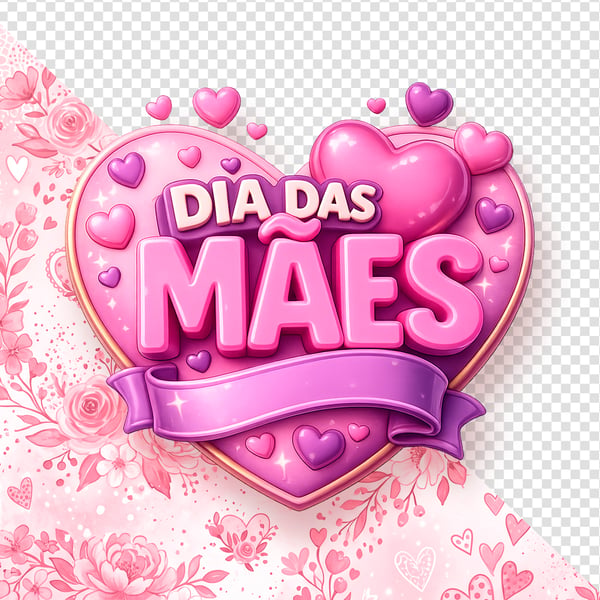 ELEMENTOS 3D PARA O DIA DAS MÃES MODELO 06