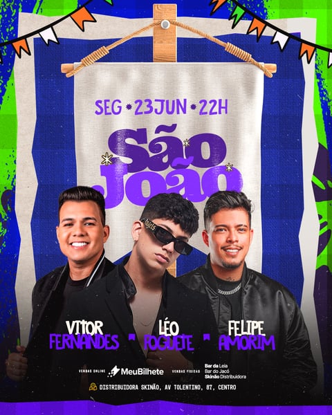 FLYER EVENTO SÃO JOÃO FEED PSD EDITÁVEL