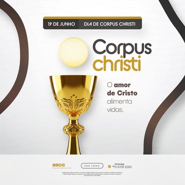 Dia de Corpus Christi Social Media PSD Editável
