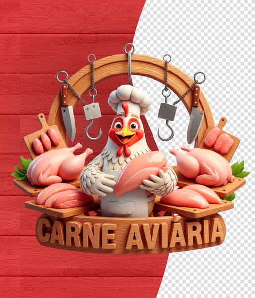 SELOS 3D PARA AÇOUGUE MODELO 08