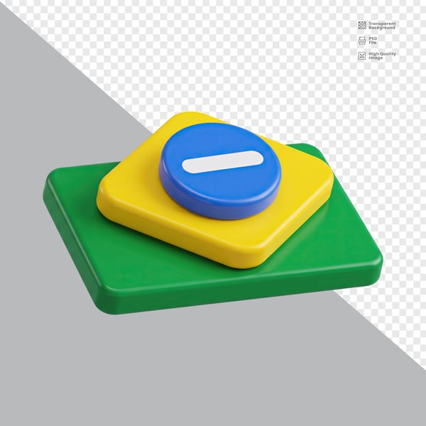 ELEMENTO 3D PARA COMPOSIÇÃO BRASIL PNG 006