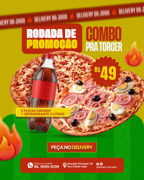 SOCIAL MEDIA PIZZARIA PSD EDITÁVEL 4