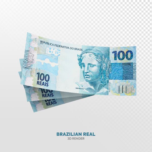 NOTAS DE 100 REAIS ELEMENTO 3D REALISTA