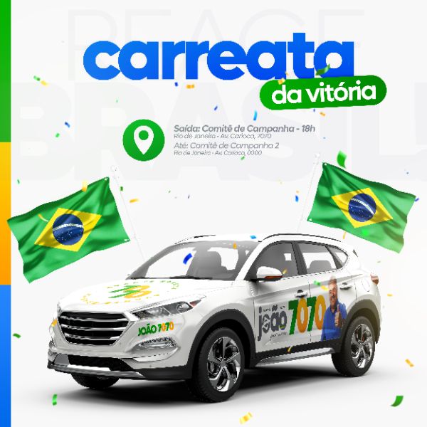TEMPLATE CAMPANHA POLÍTICA BRASIL POST INSTAGRAM