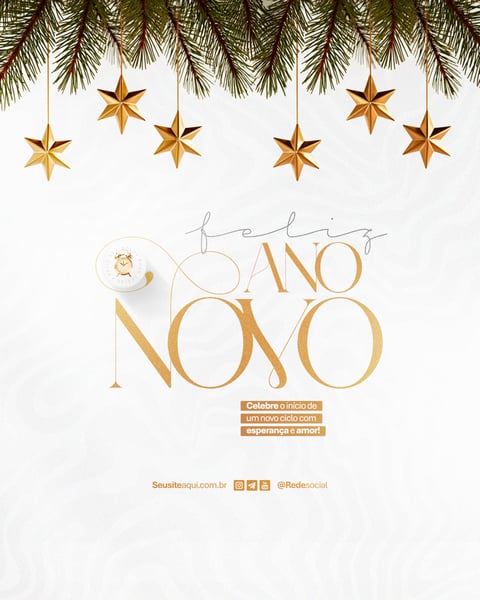 FELIZ ANO NOVO REVEILLON BOAS FESTAS SOCIAL MEDIA PSD EDITÁVEL