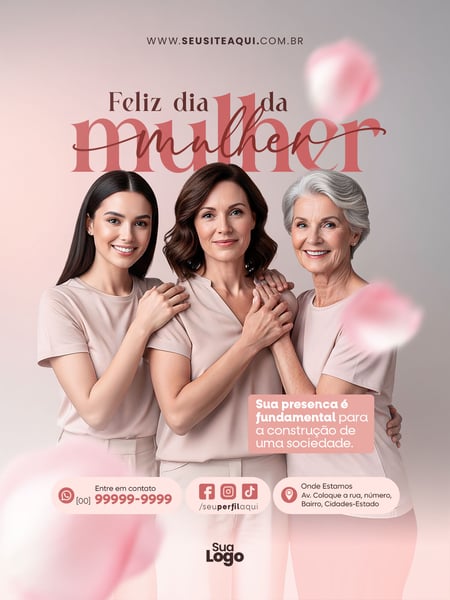 FEED DIA DA MULHER SOCIAL MEDIA PSD EDITÁVEL 6