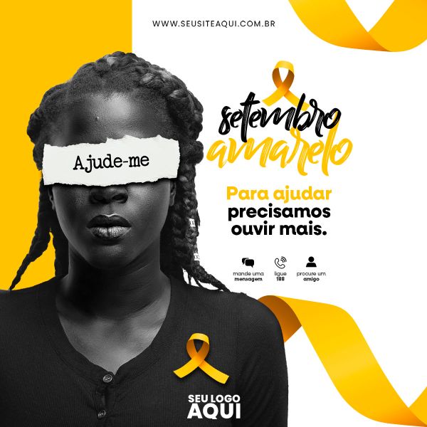 FEED QUADRADO - SETEMBRO AMARELO | SOCIAL MEDIA - PSD EDITÁVEL