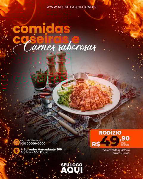 FEED VERTICAL - AÇOUGUE | CARNE | CHURRASCO | SOCIAL MEDIA | PSD EDITÁVEL