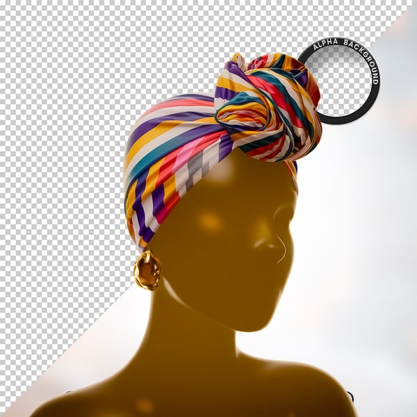 MULHER NEGRA AFRO ELEMENTO PSD PNG