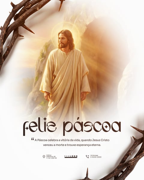 Feliz Páscoa Social Media PSD Editável 9