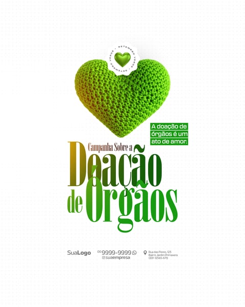 CAMPANHA SOBRE A DOAÇÃO DE ÓRGÃO SOCIAL MEDIA PSD EDITÁVEL 1