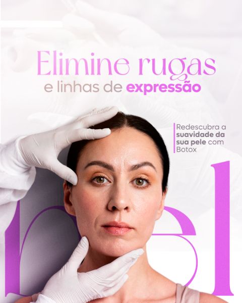 ELIMINE RUGAS E LINHAS DE EXPRESSÃO SOCIAL MEDIA ESTÉTICA FEED