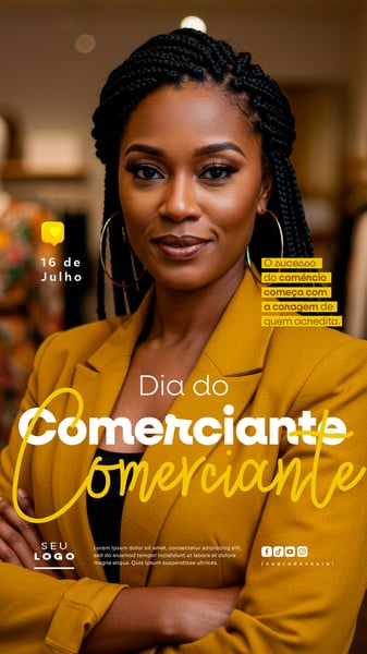 DIA DO COMERCIANTE 16 DE JULHO SOCIAL MEDIA EDITÁVEL STORY 1