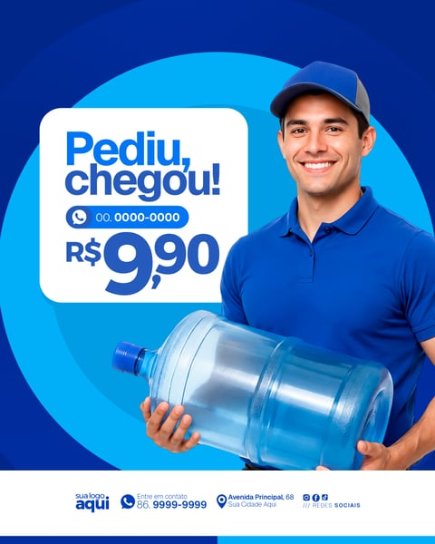 Social Media Distribuidora de Água Delivery