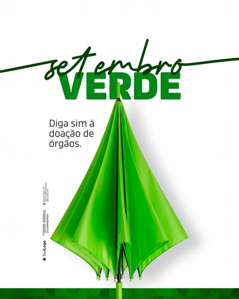 SETEMBRO VERDE DOAÇÃO DE ÓRGÃOS SOCIAL MEDIA PSD EDITÁVEL 3