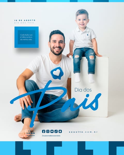 DIA DOS PAIS AGOSTO SOCIAL MEDIA POST EDITÁVEL FEED 15