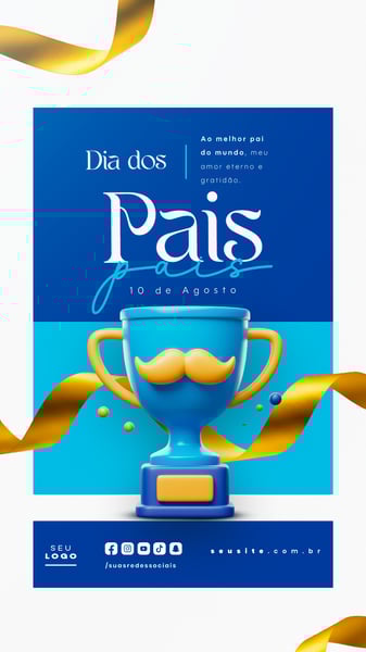 DIA DOS PAIS AGOSTO SOCIAL MEDIA POST EDITÁVEL STORY 34