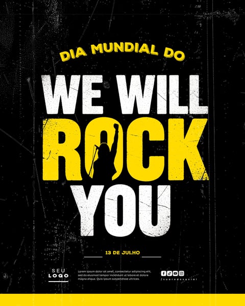 DIA MUNDIAL DO ROCK 13 DE JULHO SOCIAL MEDIA POST EDITÁVEL 7