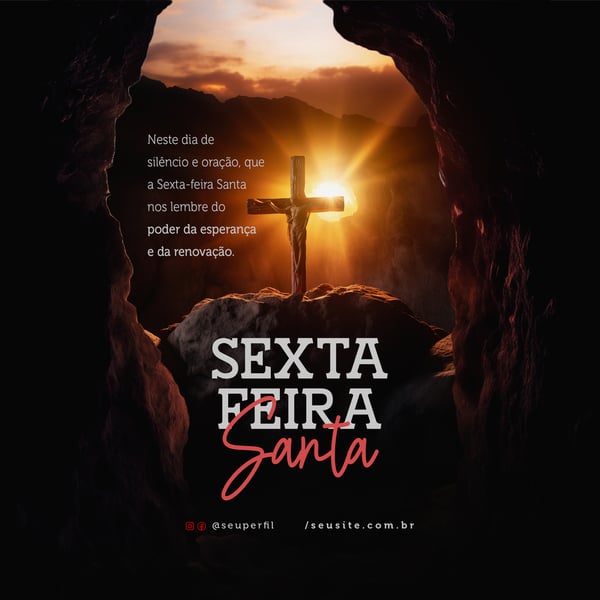 EVV SEXTA-FEIRA SANTA E SEMANA SANTA SOCIAL MEDIA PSD EDITAVEL 8