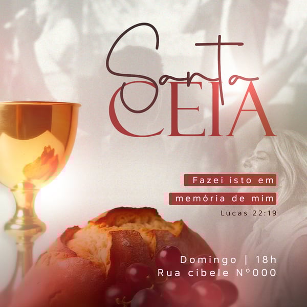 FLYER GOSPEL SANTA CEIA FEED PSD EDITAVEL
