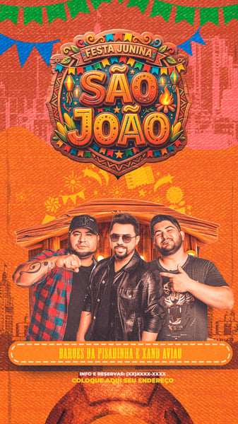 FLYERS PARA EVENTOS SÃO JOÃO UNO STORYS