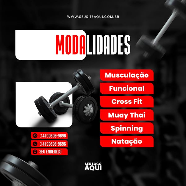 ACADEMIA - CROSS FIT - FITNESS | SOCIAL MEDIA | PSD EDITÁVEL