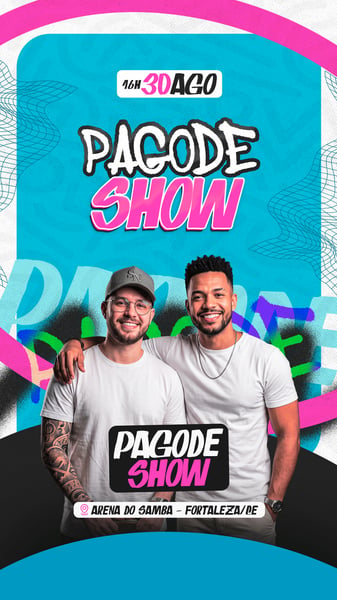 39 FLYER EVENTO PAGODE SHOW STORY PSD EDITÁVEL