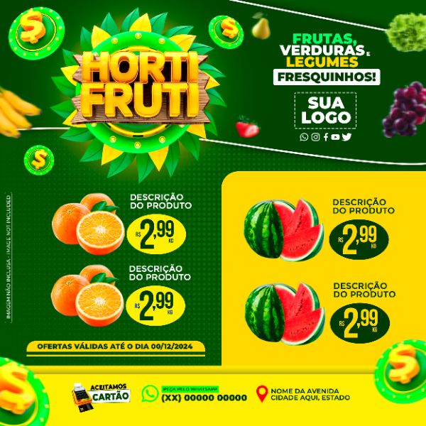 Encarte de Supermercado Social Media PSD Editável