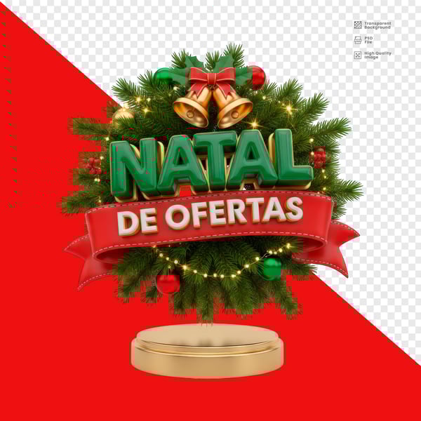 SELO 3D NATAL DE OFERTAS PSD EDITÁVEL 5