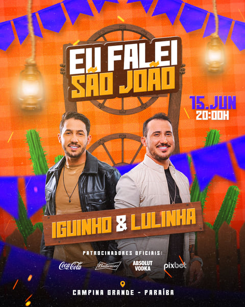 FLYER DE SÃO JOÃO 🔥 EVENTOS & AGENDAS