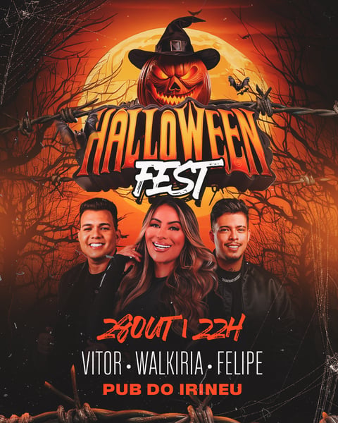 FLYER EVENTO HALLOWEEN FEST FEED PSD EDITÁVEL